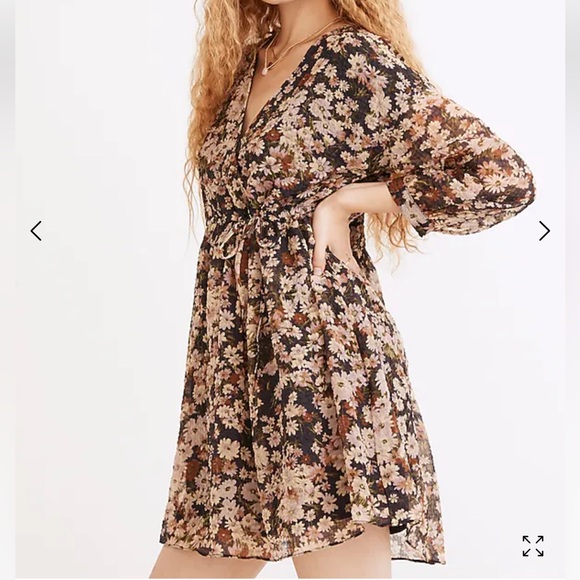Madewell Dresses & Skirts - Madewell drawstring faux wrap mini dress daisy floral Vacation Resortwear Cruise